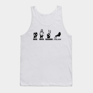 Rock Paper Scissors Italian 5 Tank Top